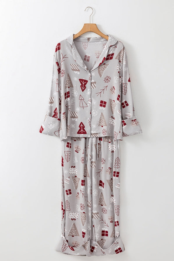 Christmas Printed Pajama Set – Whimsical Willow Boutique & Spa