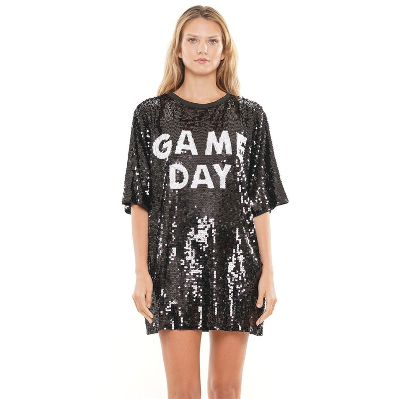 Sequin Gameday T Shirt Dress