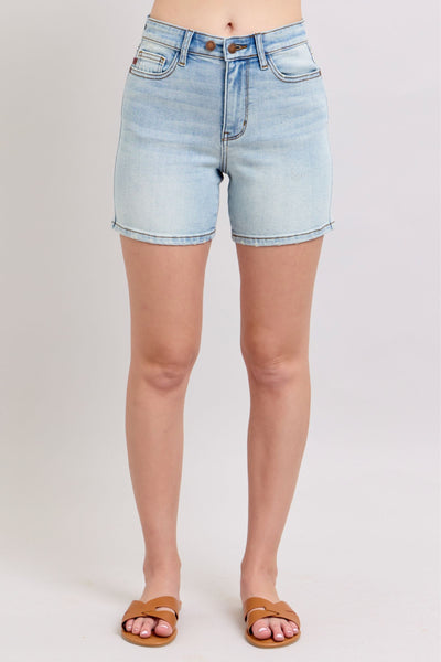 High Rise Double Button Dad Shorts