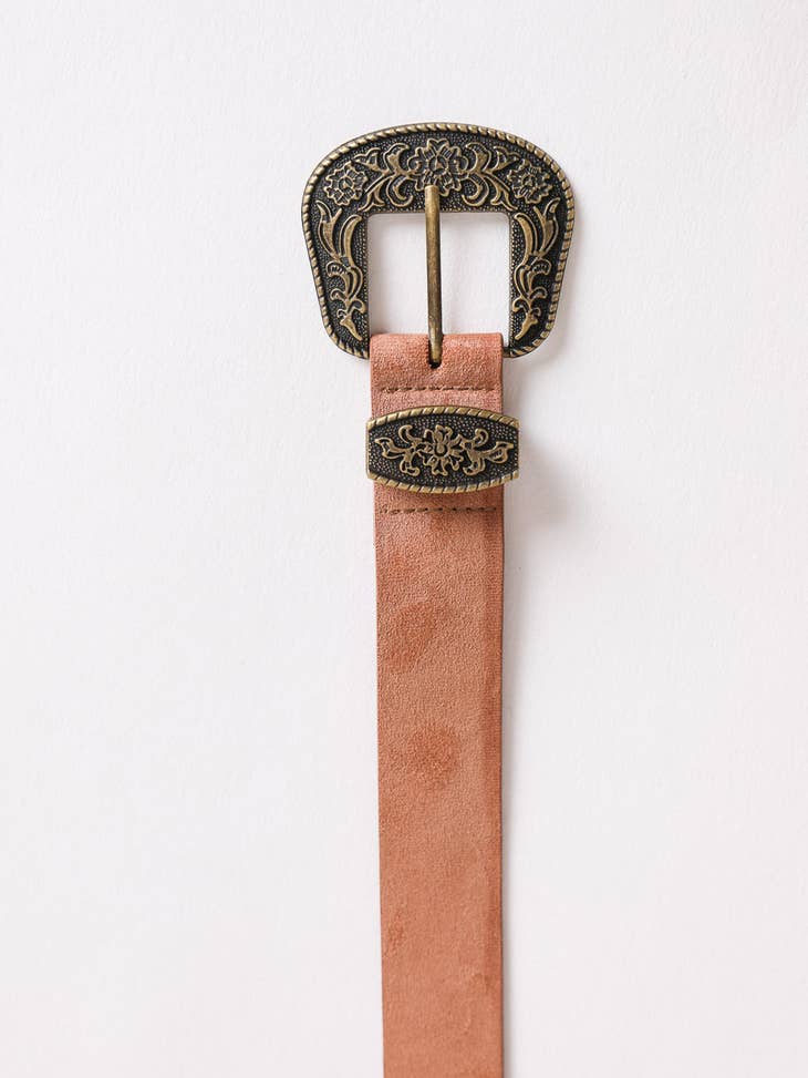 Suede Antique Buckle Belt