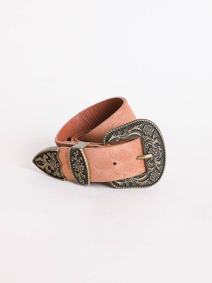 Suede Antique Buckle Belt