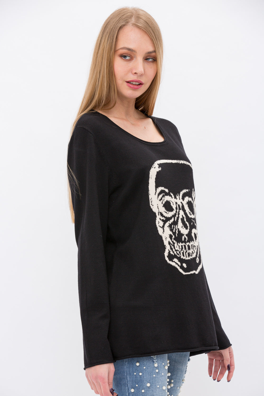 Knitted Skull Sweater