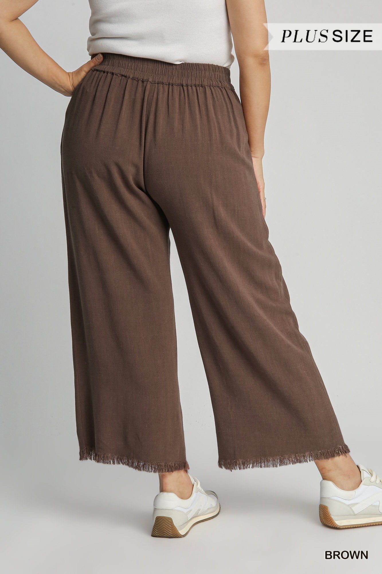 Frayed Hem Wide Leg Pant