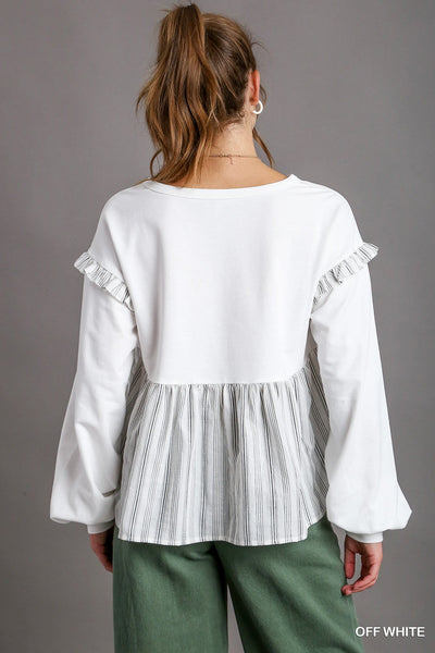 Graphic Tee Babydoll Blouse