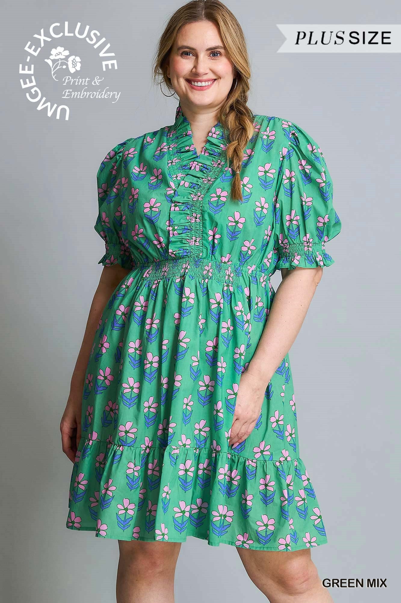 Ruffled Floral Babydoll Dress