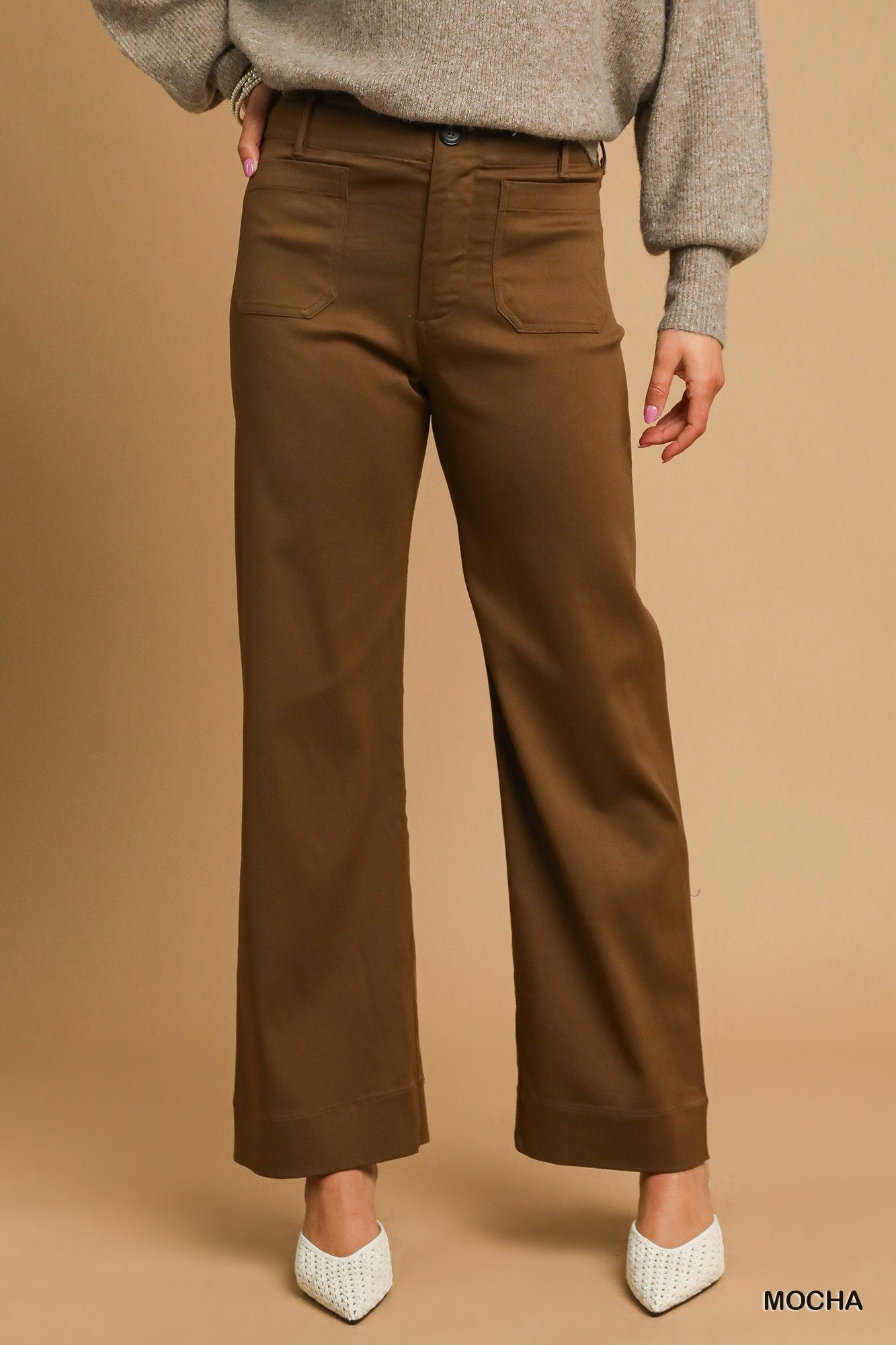 Button Stretched Pants