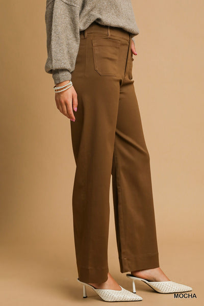 Button Stretched Pants