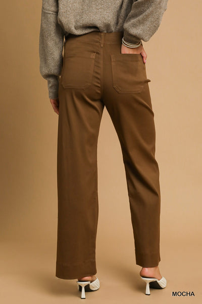 Button Stretched Pants