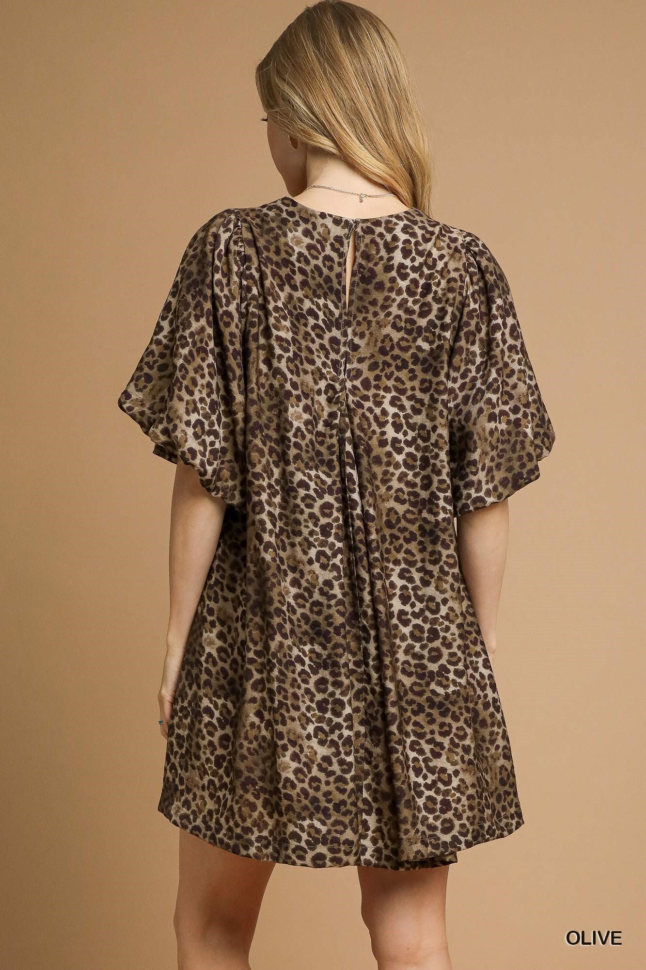 Leopard Print Pocket Detail Dress