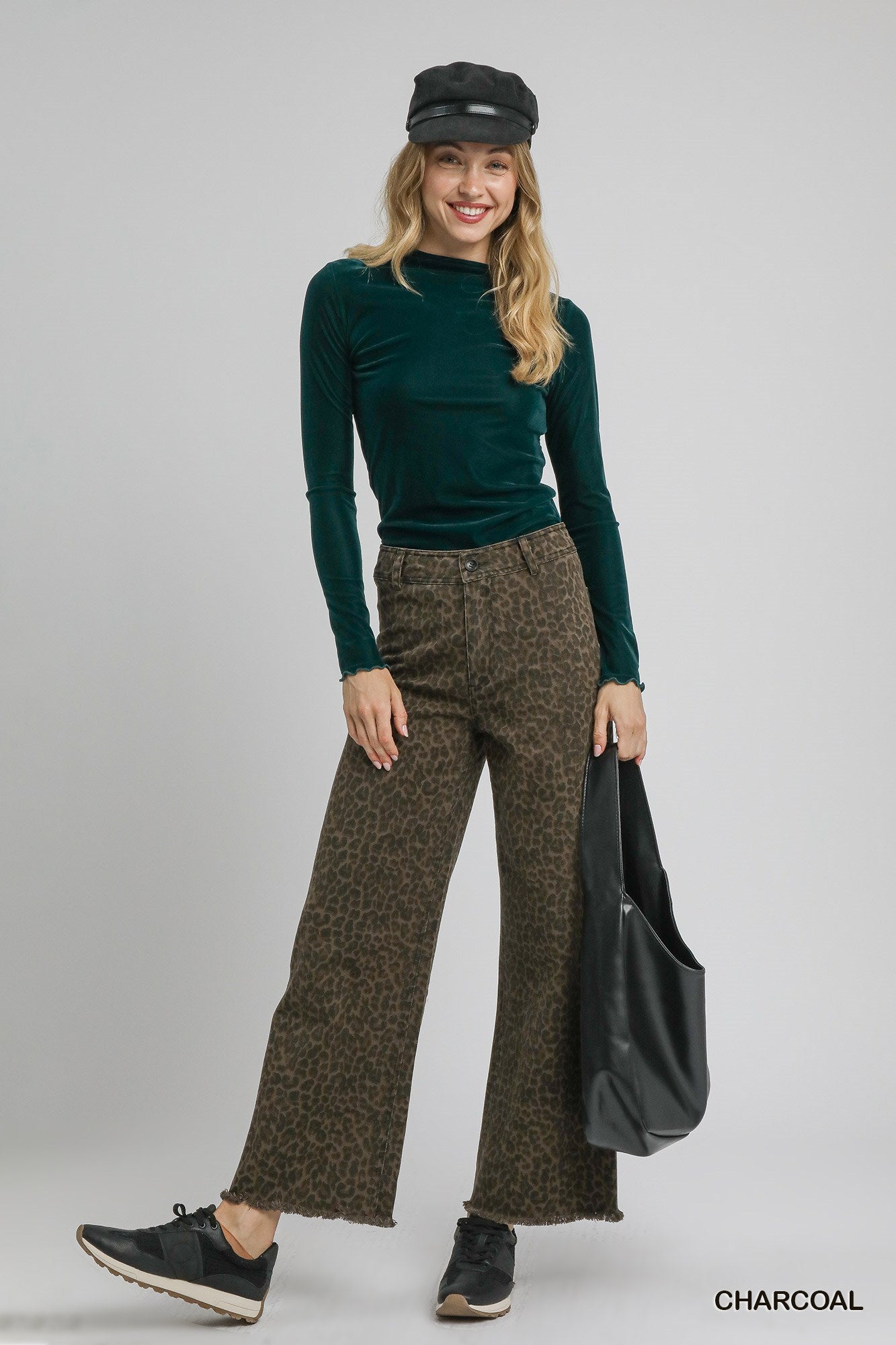 Leopard Print Wide Leg Jean