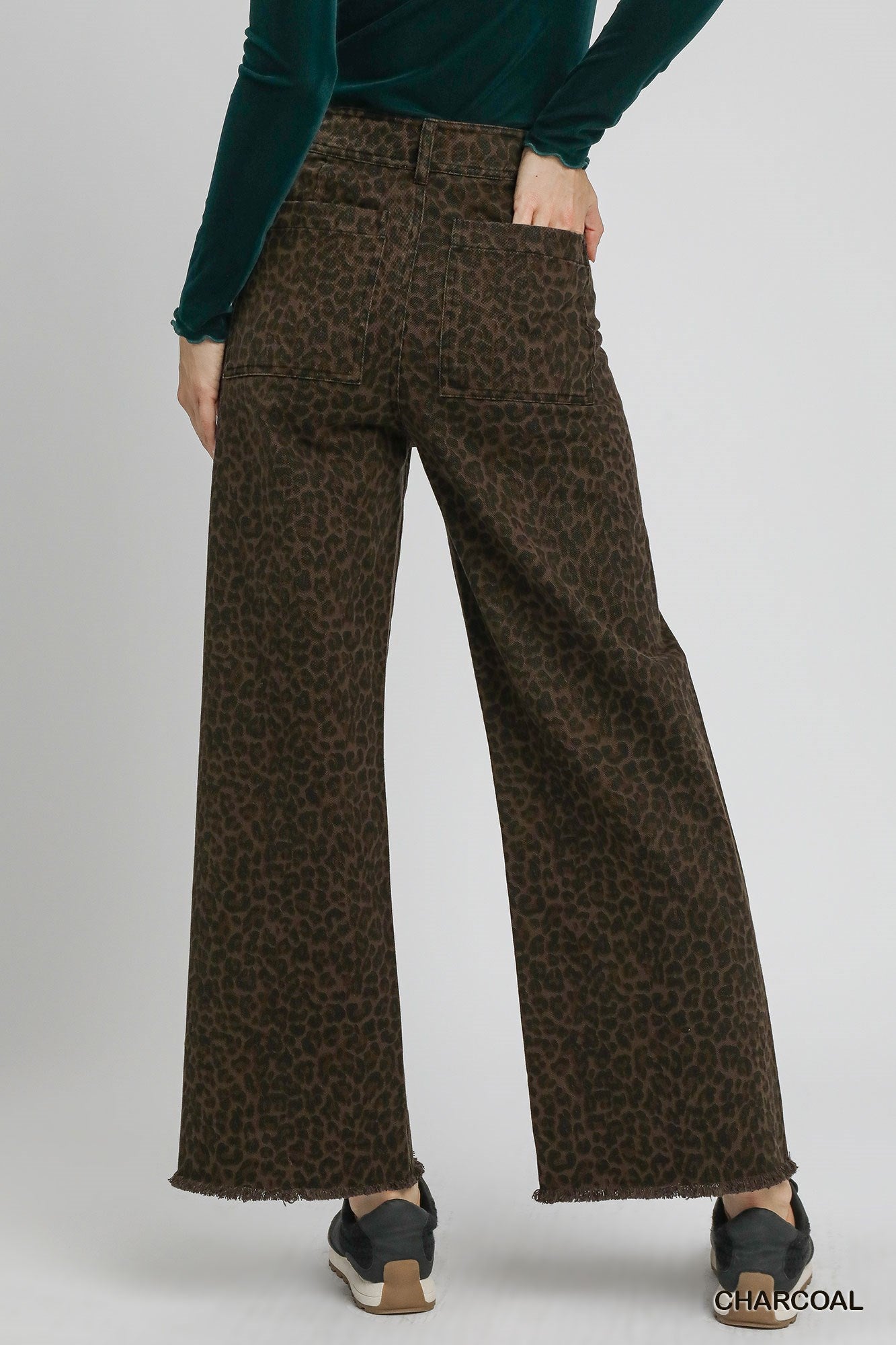 Leopard Print Wide Leg Jean