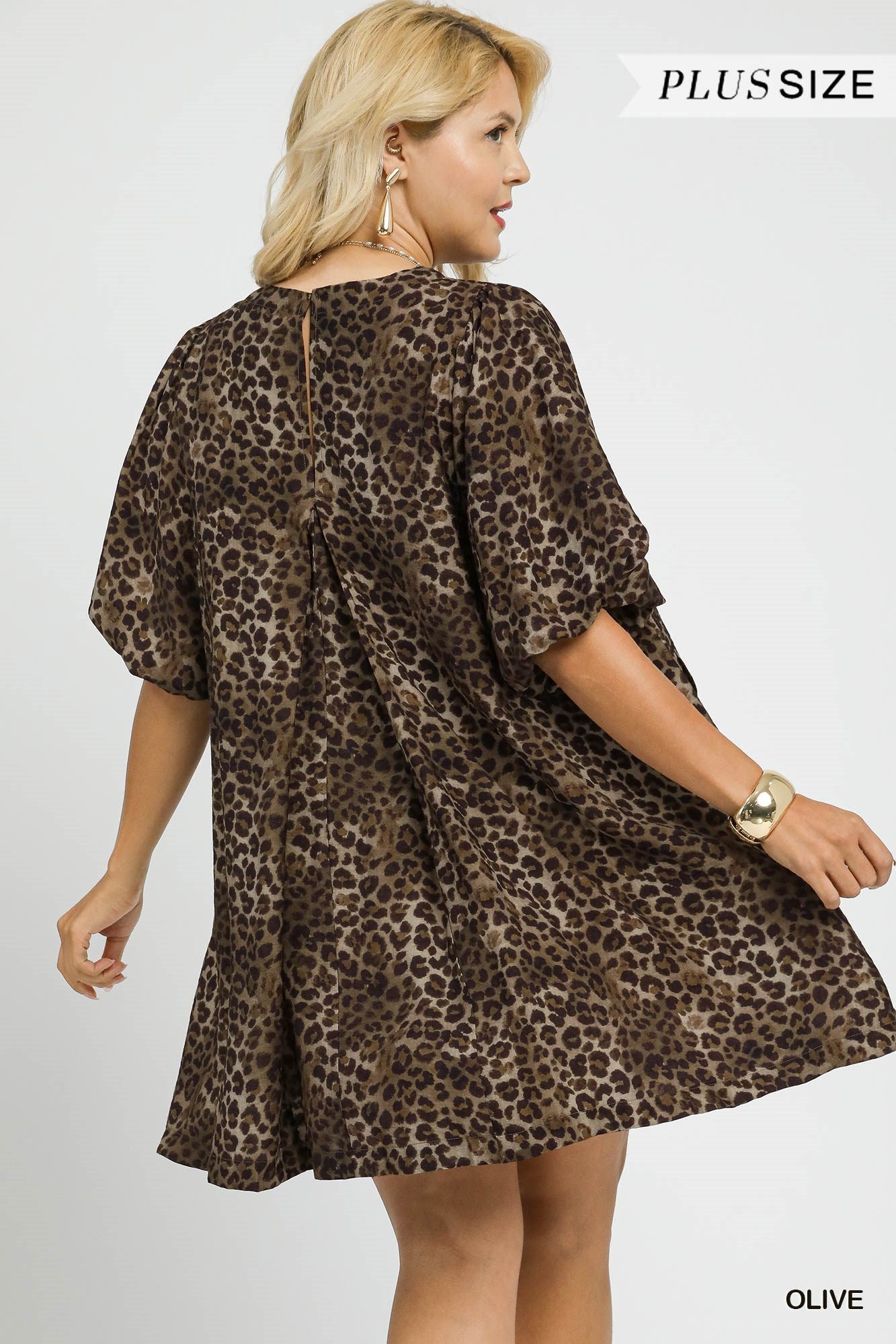 Leopard Print Pocket Detail Dress