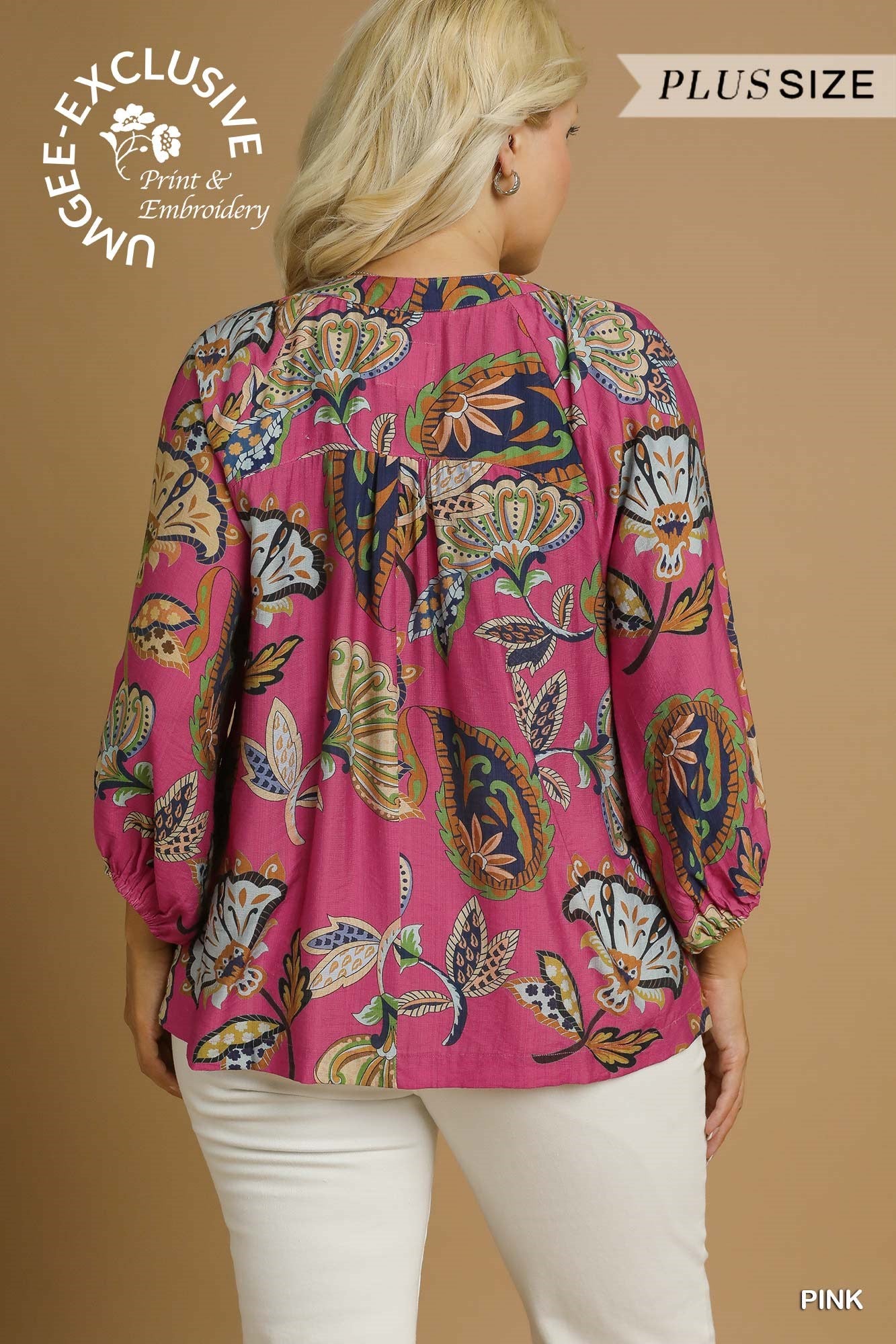 Paisley Puff Sleeve Blouse