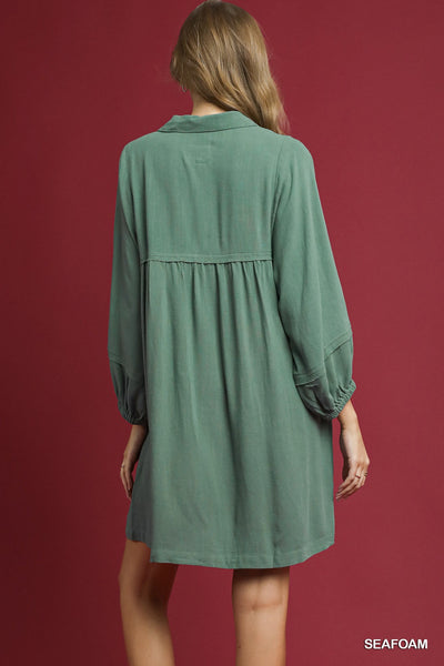 Collared Babydoll Mini Dress