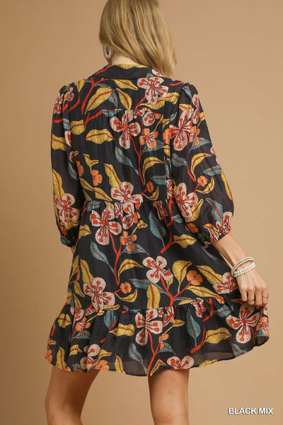 Floral Ruffle Mini Dress