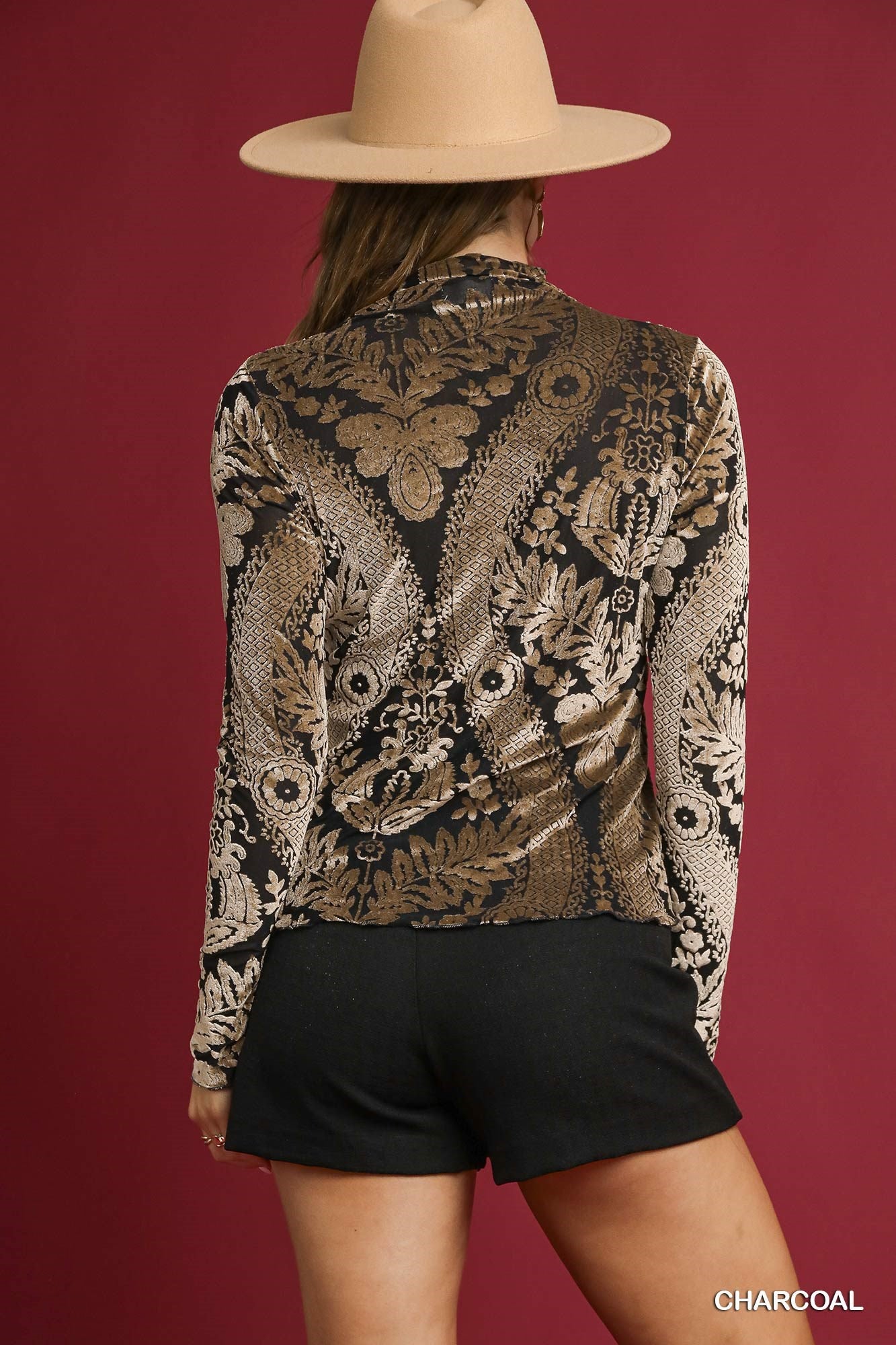 Sheer Velvet Burnout Top