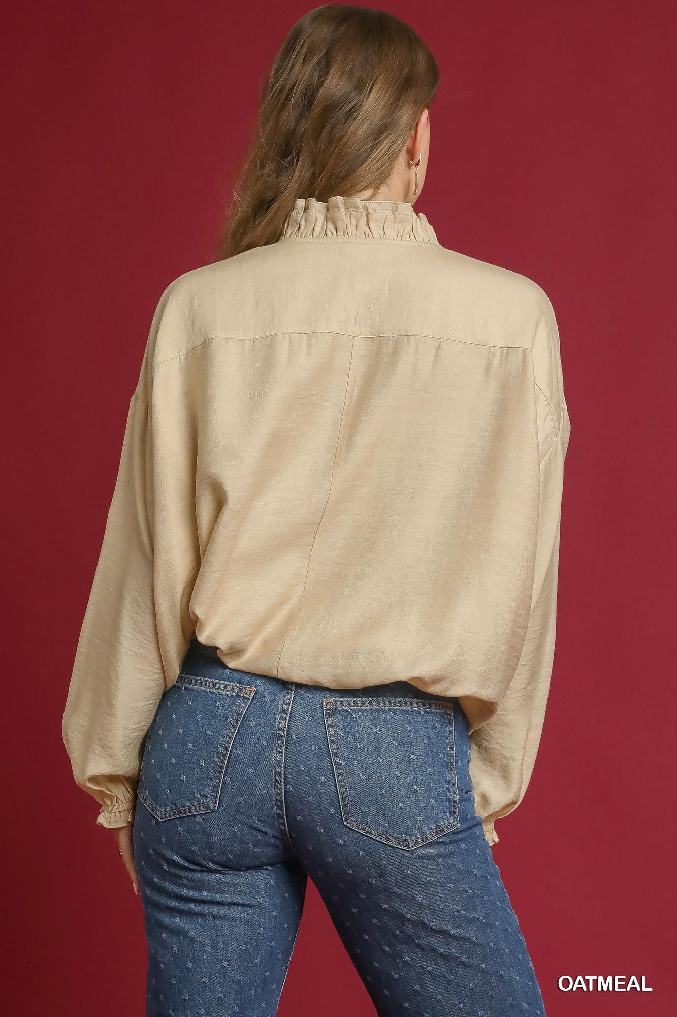 Ruffle V Neck Blouse