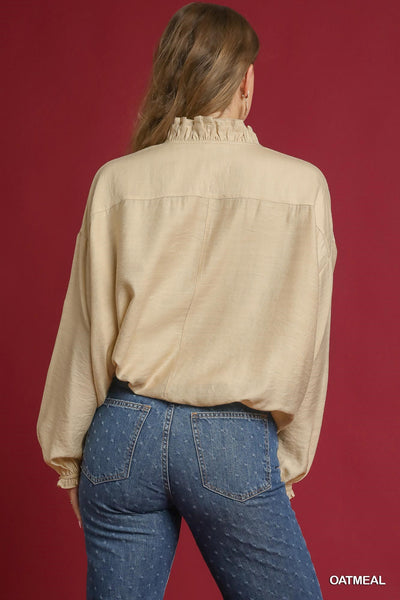Ruffle V Neck Blouse