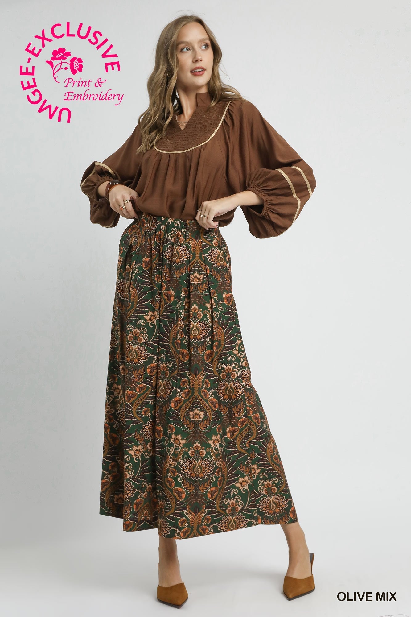Floral Wide Leg Pants
