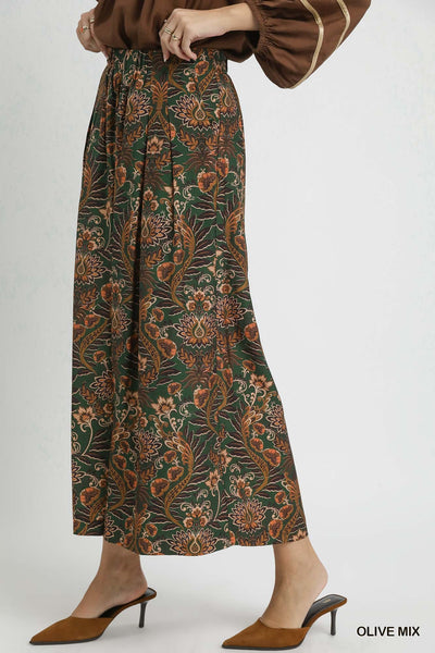 Floral Wide Leg Pants