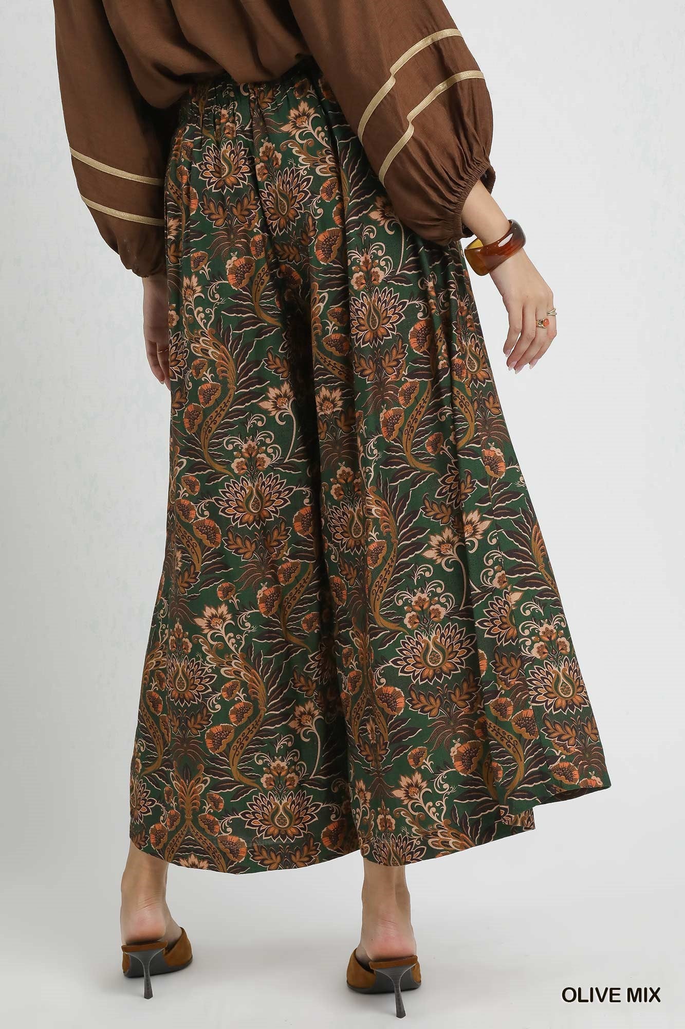 Floral Wide Leg Pants