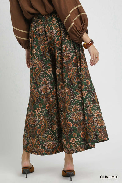 Floral Wide Leg Pants