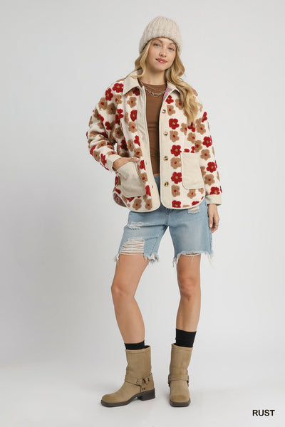 Floral Print 3D Jacket