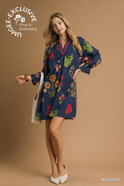 Floral Print Shift Dress