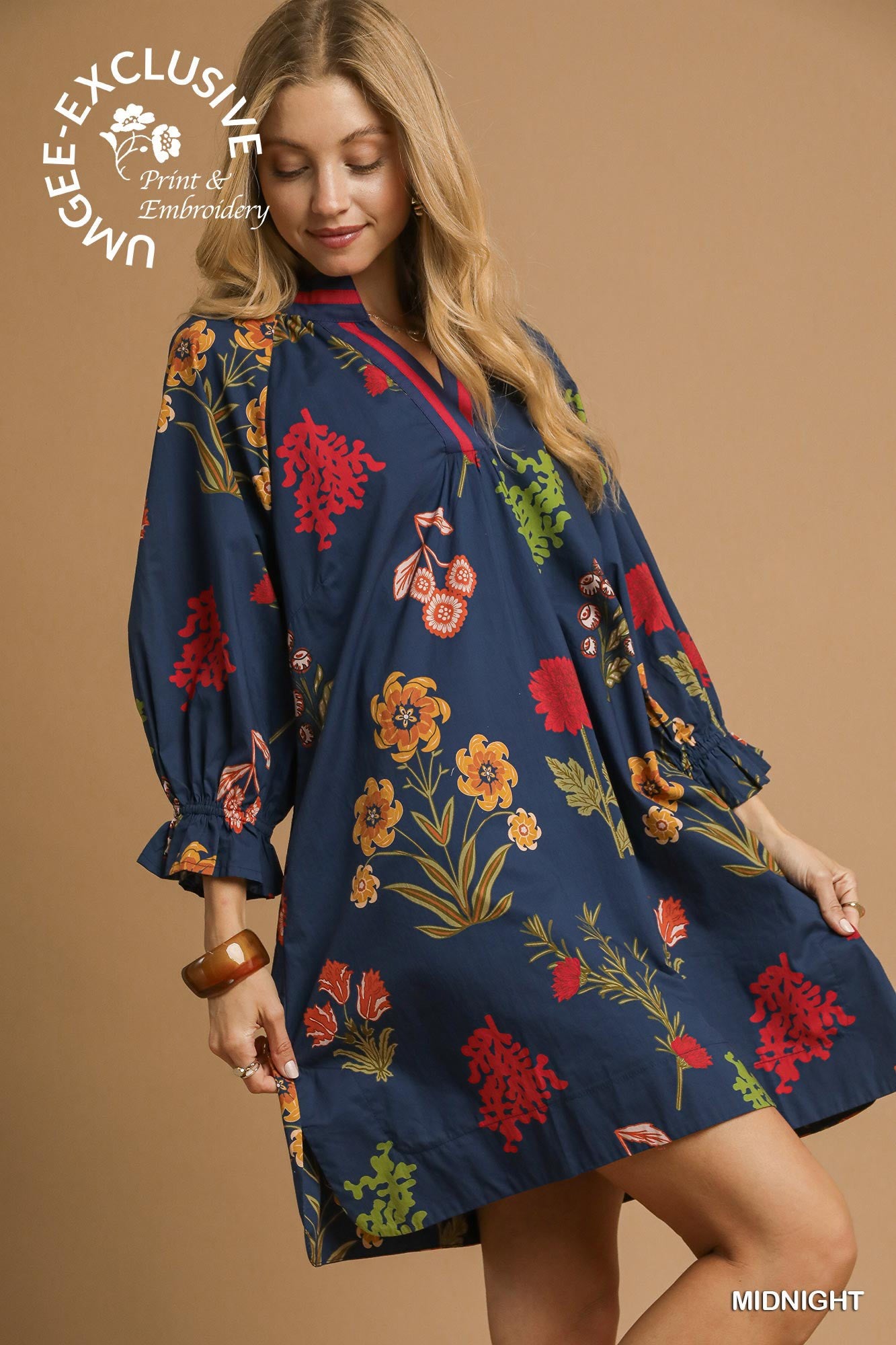 Floral Print Shift Dress