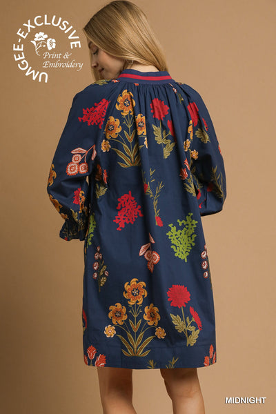 Floral Print Shift Dress