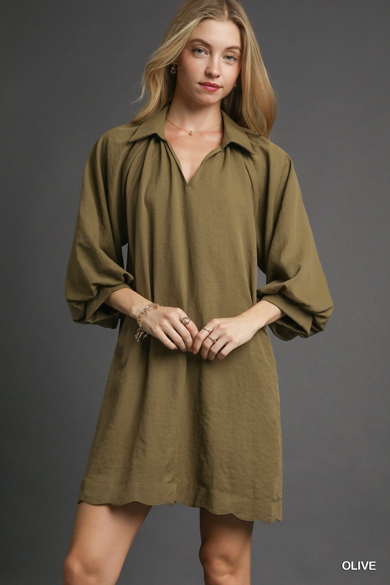 Ruffle Hem Tunic Dress