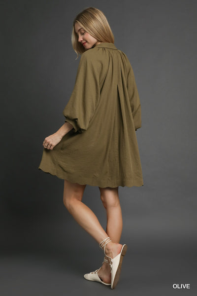 Ruffle Hem Tunic Dress