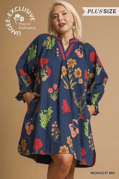 Floral Print Shift Dress