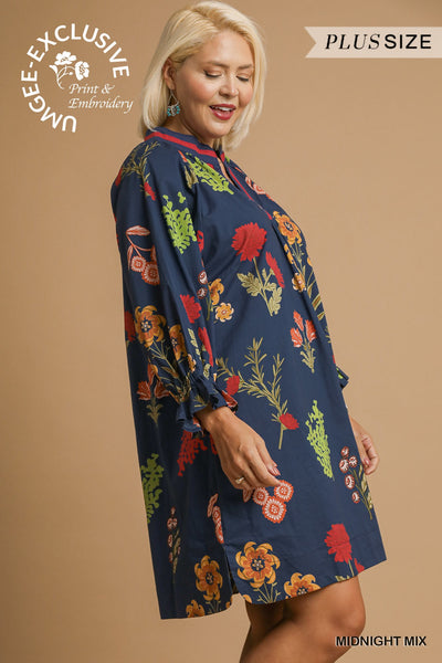 Floral Print Shift Dress