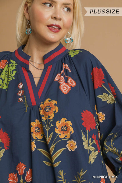 Floral Print Shift Dress