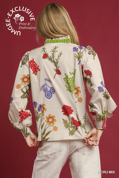 Floral Button Down Blouse