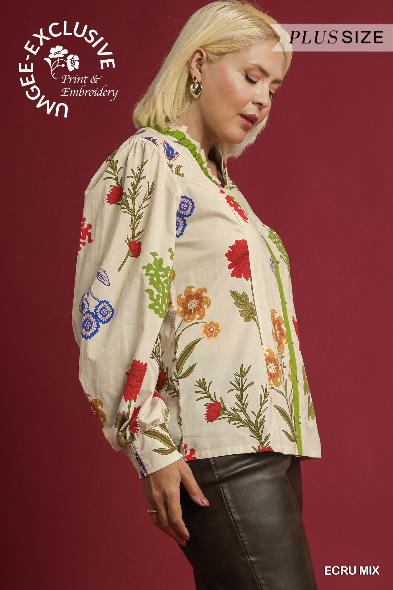 Floral Button Down Blouse