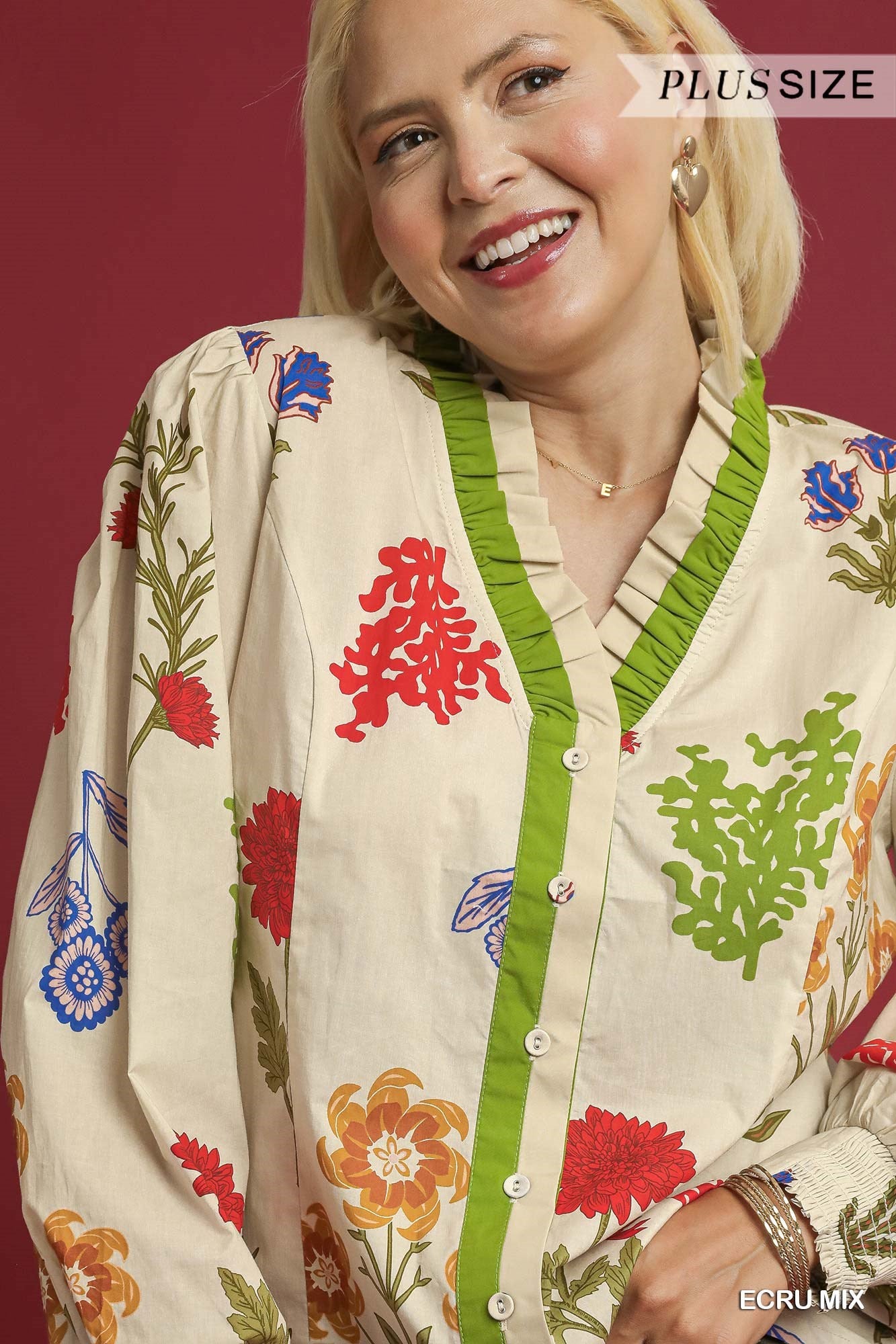 Floral Button Down Blouse