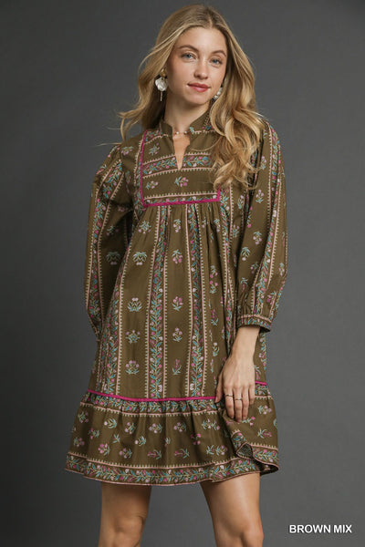 Boho Babydoll Mini Dress