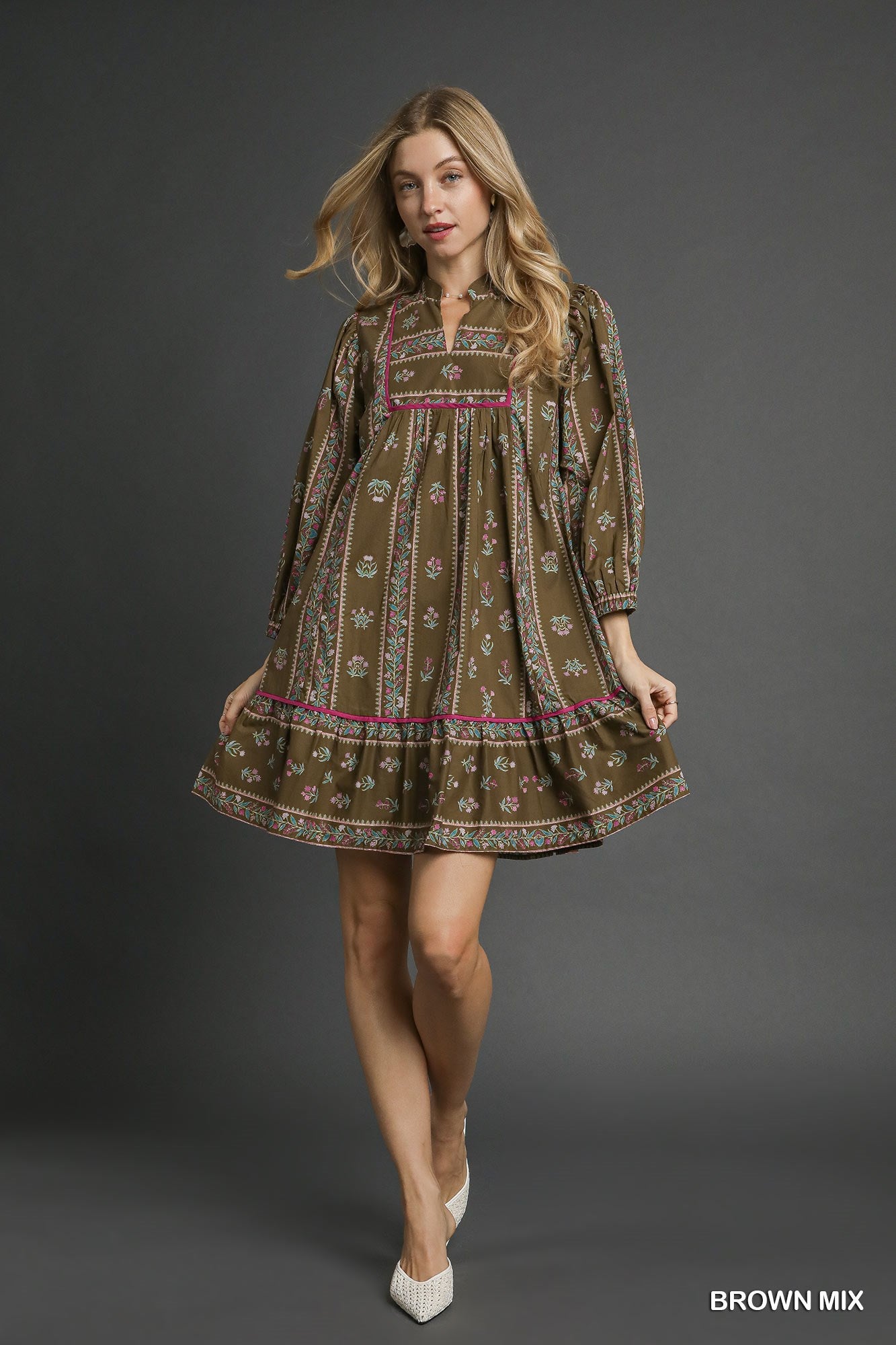 Boho Babydoll Mini Dress