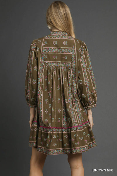 Boho Babydoll Mini Dress