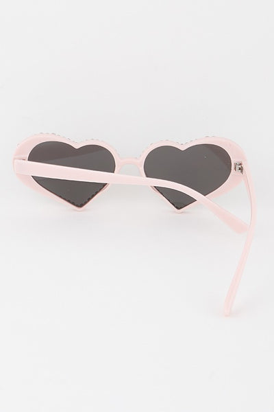 Rhinestone Heart Sunglasses