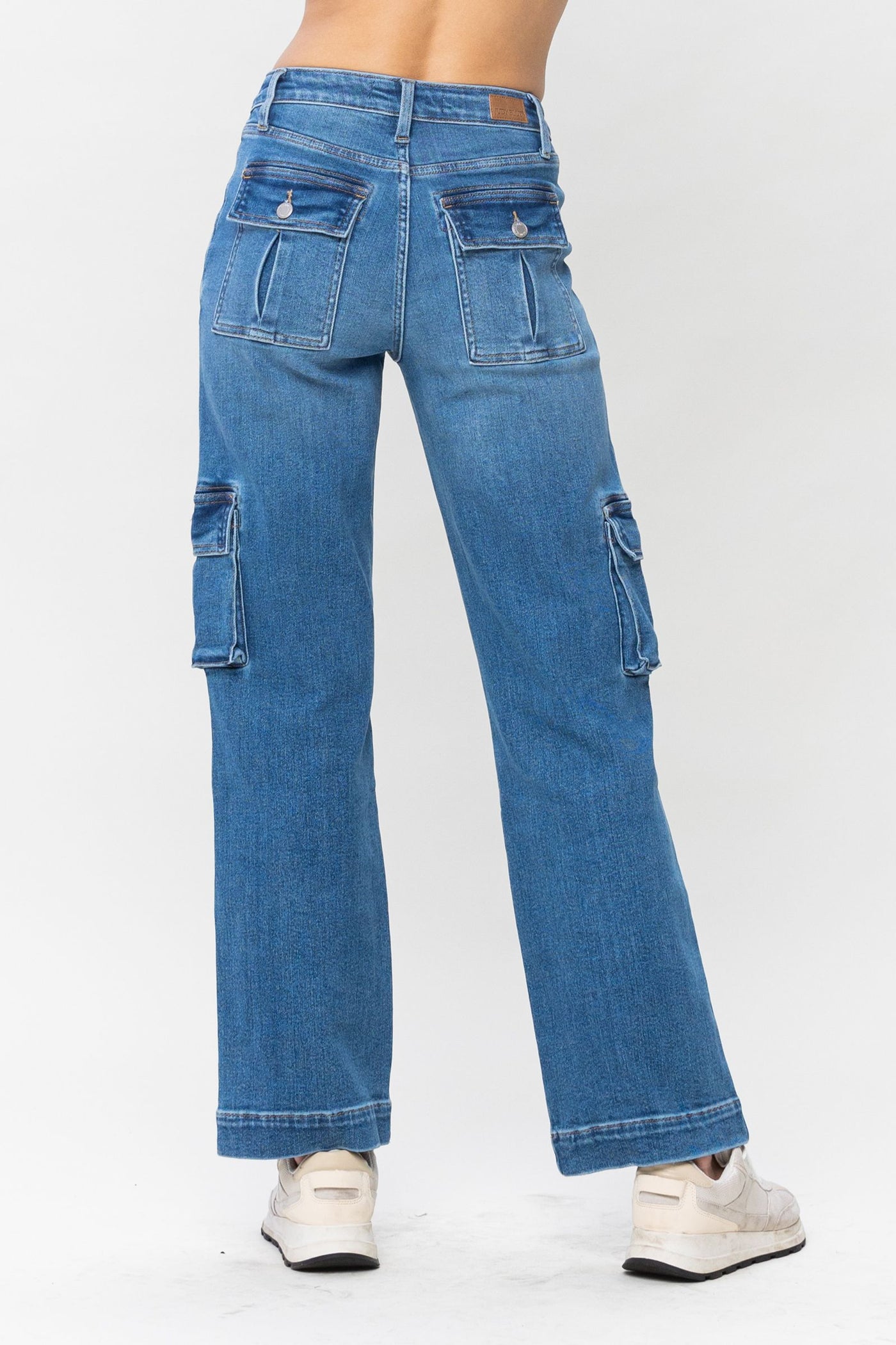 High Rise Wide Leg Cargo Jeans