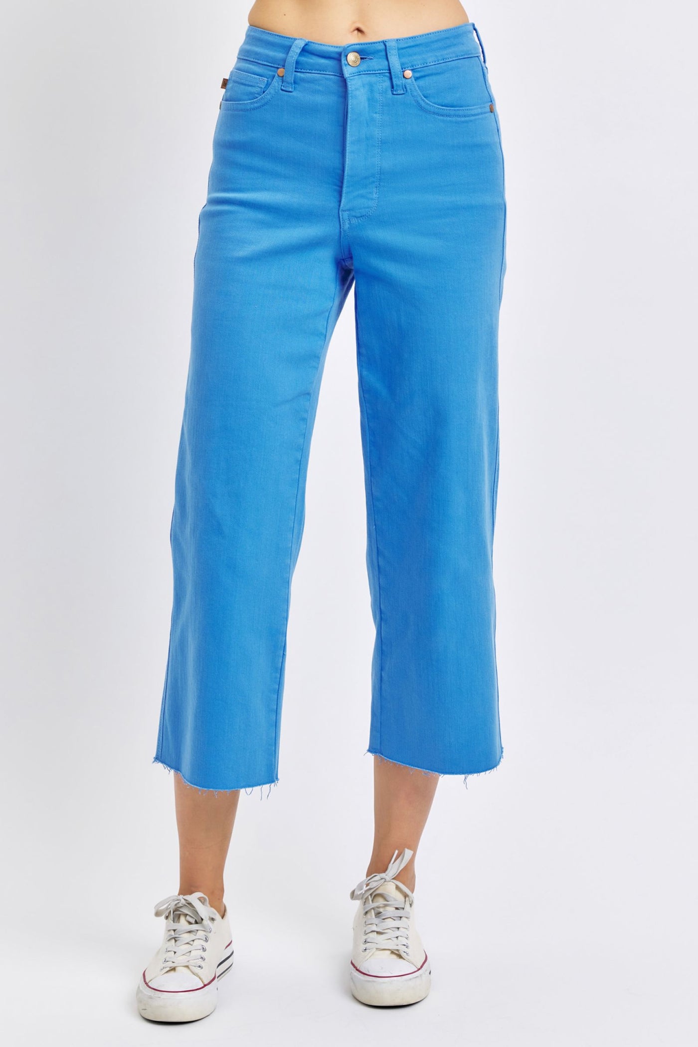 High Rise Dyed Cropped Wide Leg Jean