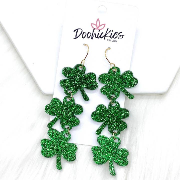 Triple Shamrock Earrings