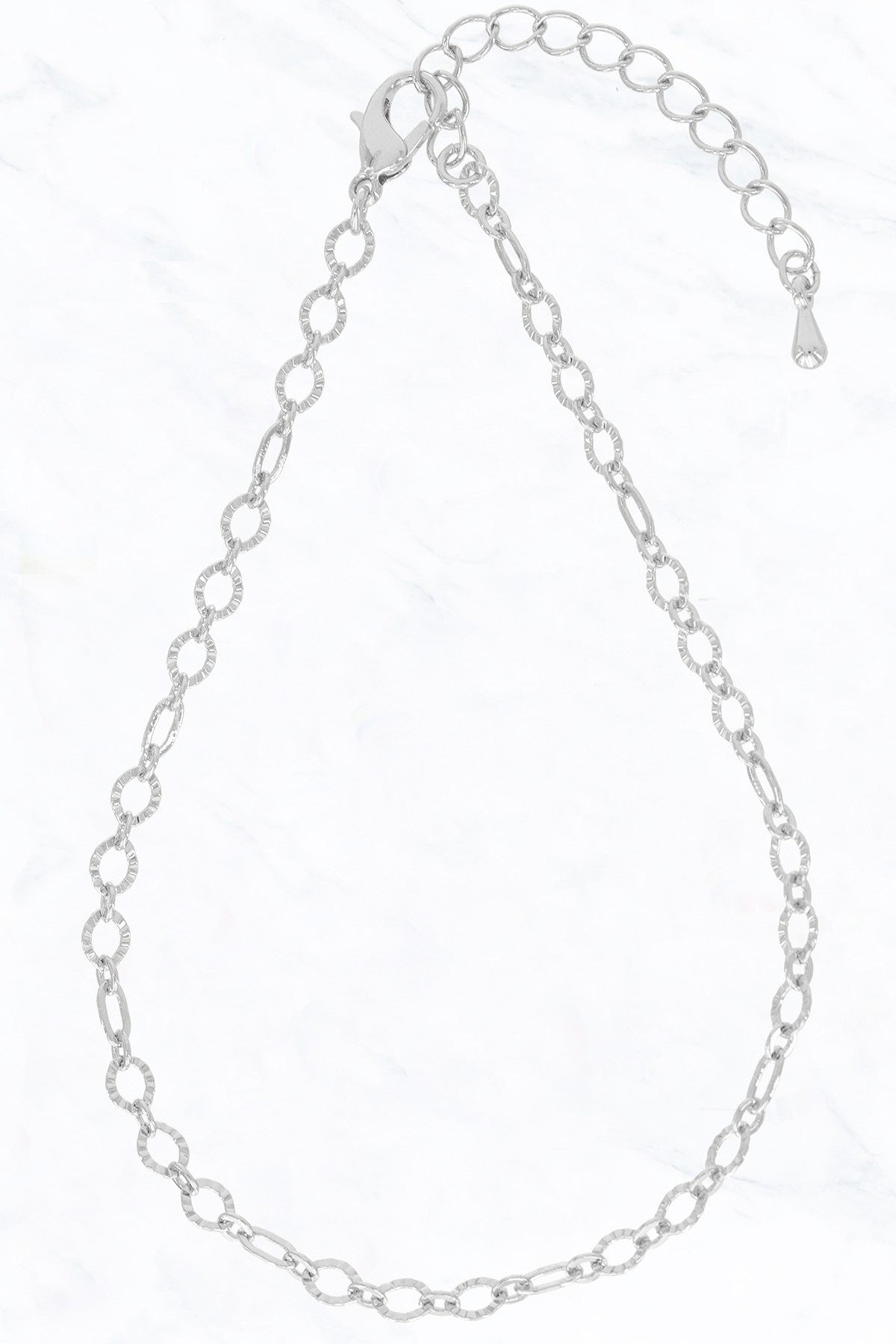 Textured Link Chain Anklet