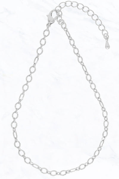 Textured Link Chain Anklet