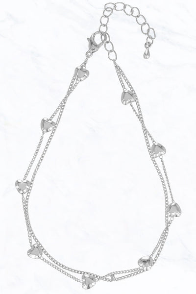 Double Layer Heart Chain Anklet