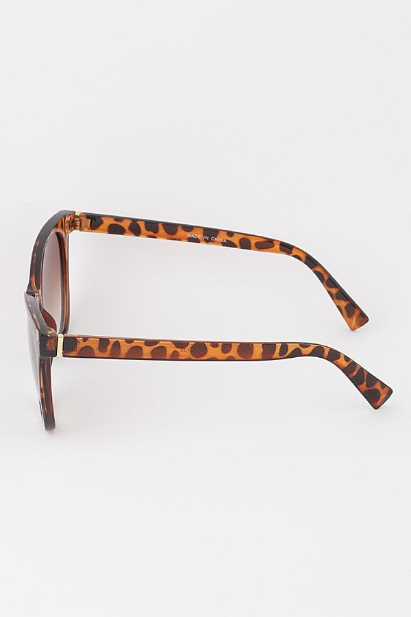 Minimal Round Cat Eye Sunglasses