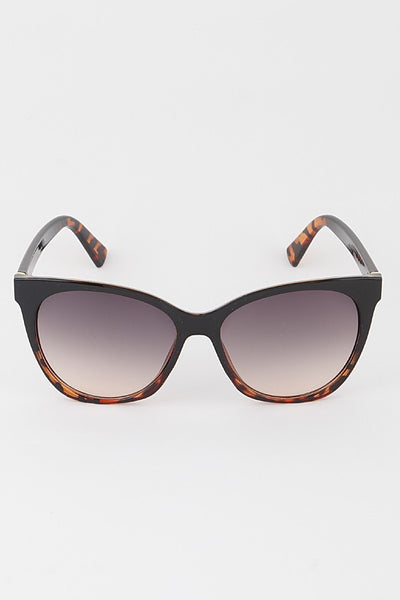 Minimal Round Cat Eye Sunglasses